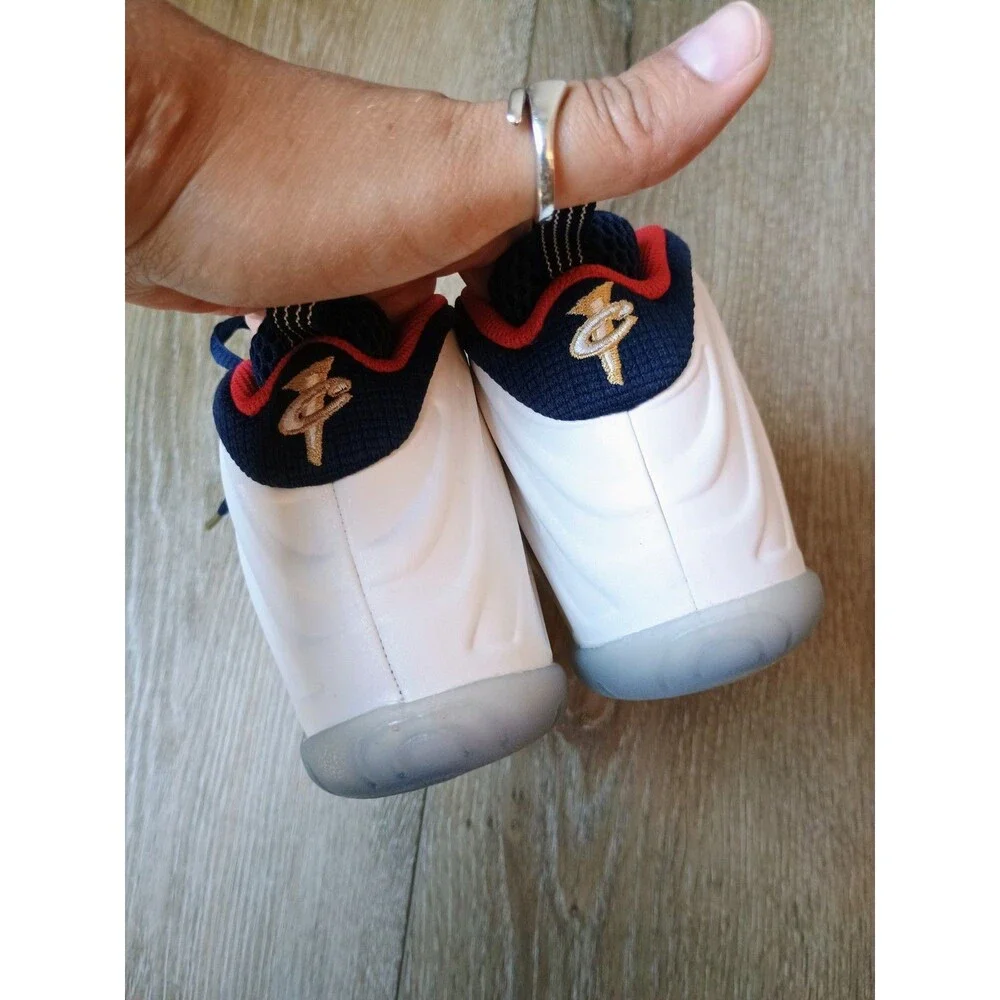 NIKE AIR LITTLE POSITE ONE 13C OLYMPIC OBSIDIAN RED GOLD WHITE 723946-403